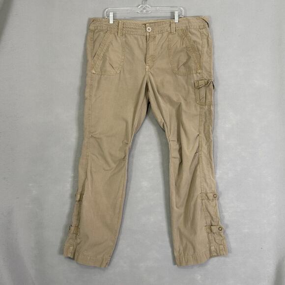 Eddie Bauer Pants Women Size 20 Rip Stop Cargo Hiking Outdoor Granola Quality - Picture 1 of 13